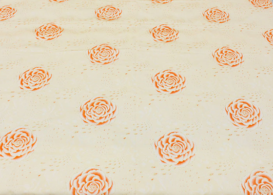 Groothandel Home Textiel Lichtkleur Goud Print Matras Stof 100 Polyester Matras Stof