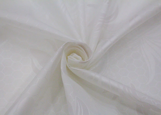 De in het groot witte basis bloeit van de het tricotpolyester van de patroondruk de pongézijdestof voor matrasbeschermer