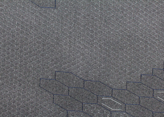 260gsm matras het Watteren de Stof van Gray Polyester Knitted Jacquard Protective van het Stoffenlinnen