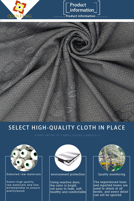 260gsm matras het Watteren de Stof van Gray Polyester Knitted Jacquard Protective van het Stoffenlinnen