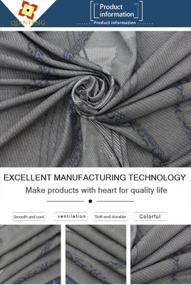 260gsm matras het Watteren de Stof van Gray Polyester Knitted Jacquard Protective van het Stoffenlinnen