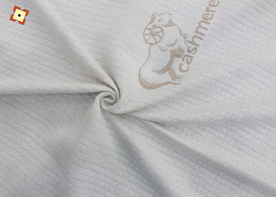 Van Witte Gebreide Jacquardmatras het Watteren het Type van Stoffenpongézijde Textielvlek