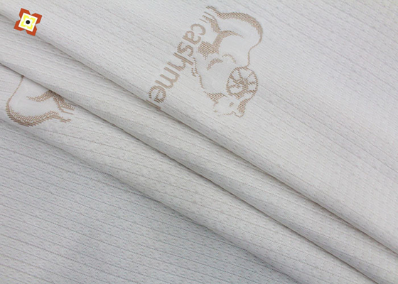 Van Witte Gebreide Jacquardmatras het Watteren het Type van Stoffenpongézijde Textielvlek
